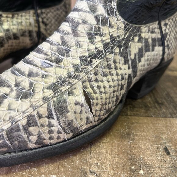 Tony Lama Vintage Snakeskin Western Cowboy Boots Mens 9 D - Picture 8 of 12